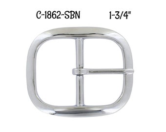 Buckle -  1-3/4"  Nickel Plated Buckle fits 1-3/4" wide strapping. Brass Belt Buckle - Strap Buckle- Brass Plated Buckle