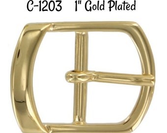 Buckle - 1" Buckle Gold Plated fits 1" wide strapping. Brass Belt Buckle - Strap Buckle- Gold Plated Buckle