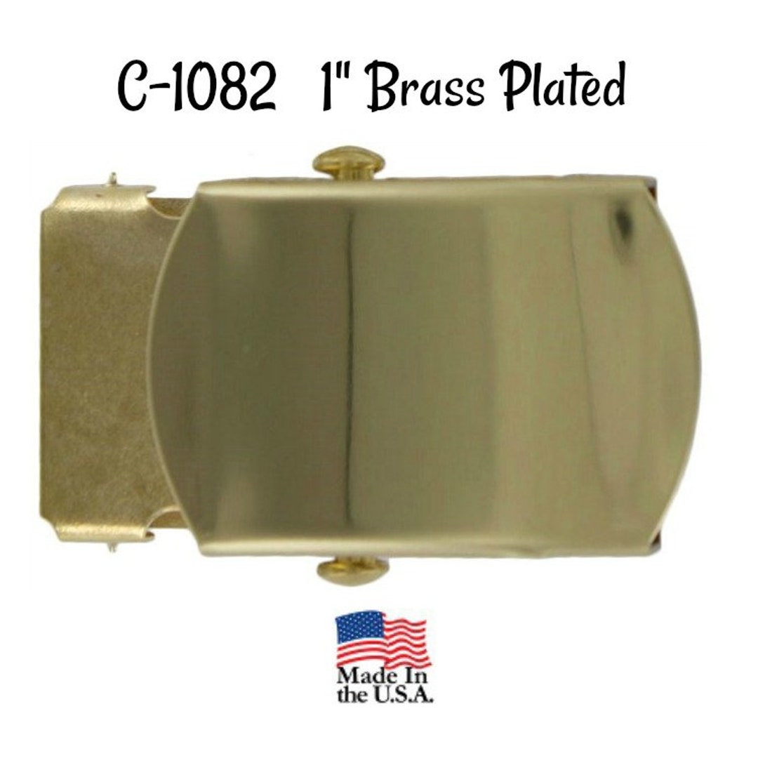 Military Buckle 1 Brass Plated Buckle Fits 1 Wide Strapping. Military Belt Buckle Strap Buckle