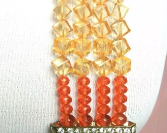 Vintage Haute Couture 40' Lucite Runway necklace