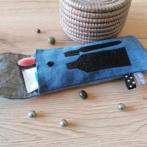Schwarzes Glitzer-Zahnhygiene-Etui