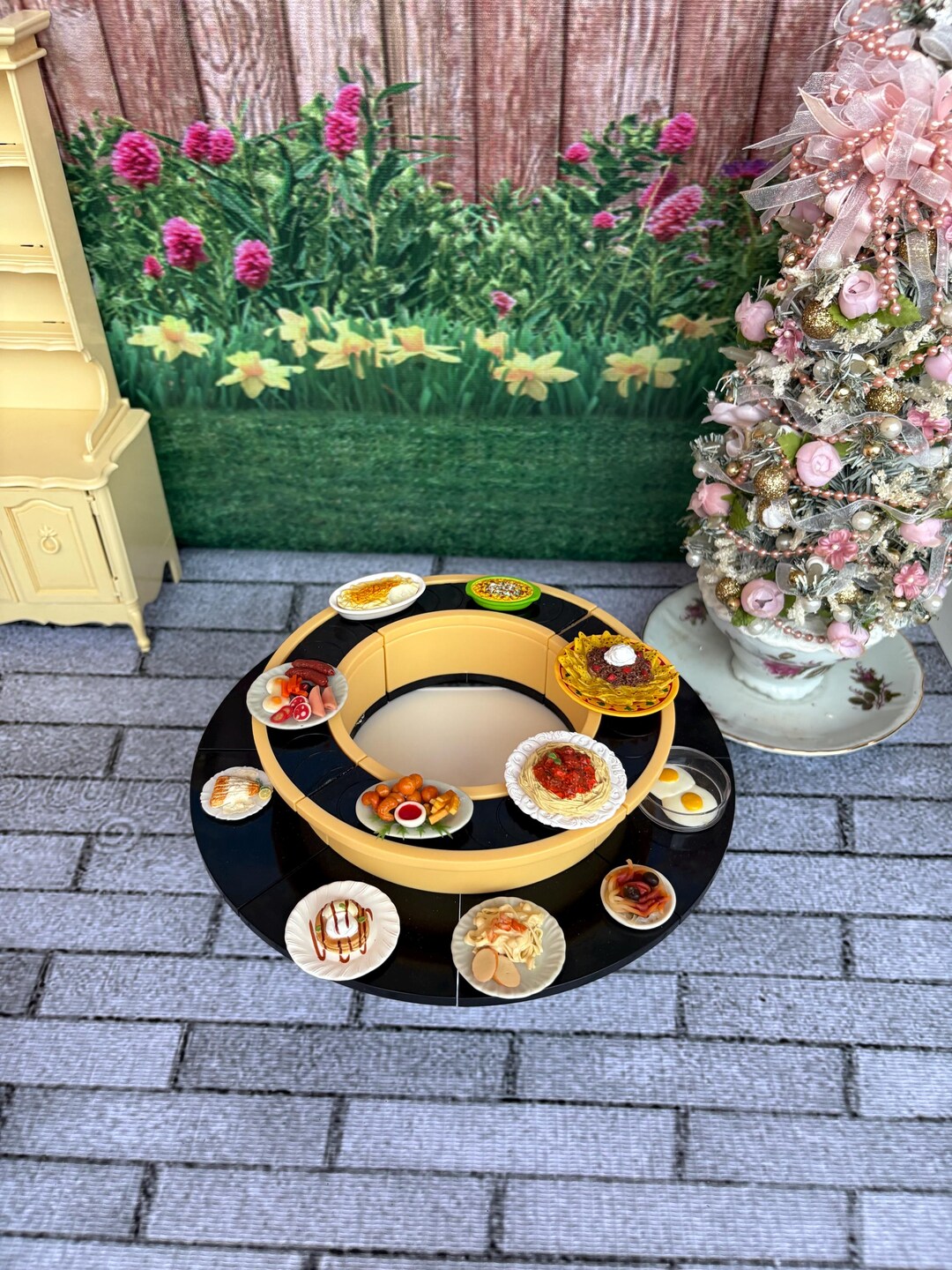 Barbie Round Dining Table - Rare - Table Can Move Around - Etsy