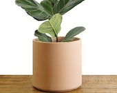 Terracotta Planter - Large Indoor Plant Pot Flower Pot Modern Planter - Ceramic Clay Pot (Blush - 6 quot , 8 quot 10 quot sizes)