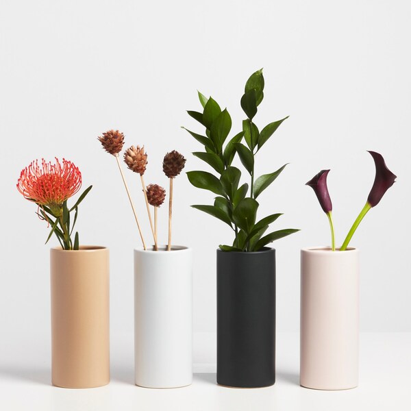 Tall Cylinder Vase Etsy