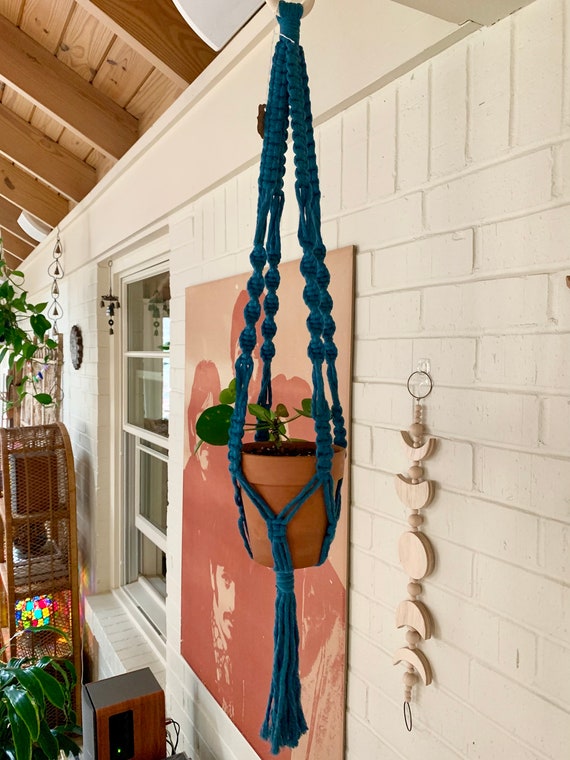 colorful cord macrame plant hangers