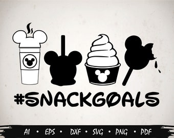 Download Disney Snack Goals ALL snacks now included SVG PNG Cut FIle