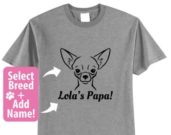 Personalized Dog Papa Shirt, Personalized Dog Dad Shirt, Customized Dog Dad Gift, Customized Dog Lover Gift, Gift for Dog Dad