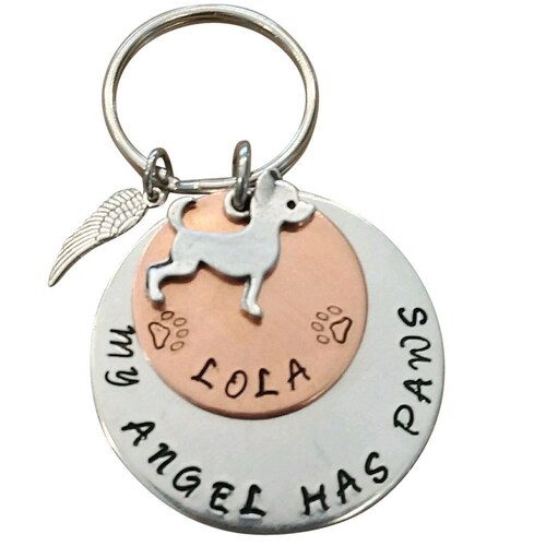 Personalized Dog Memorial Keychain Dog Memorial Gift Etsy