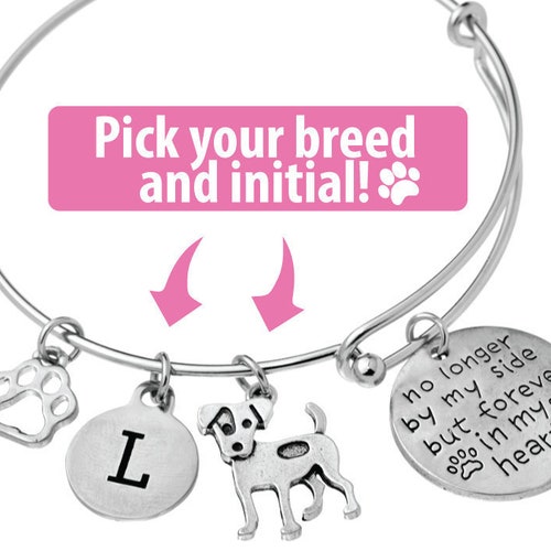 Personalized Pet Loss Bracelet Dog Memorial Gift Sympathy Gift Etsy