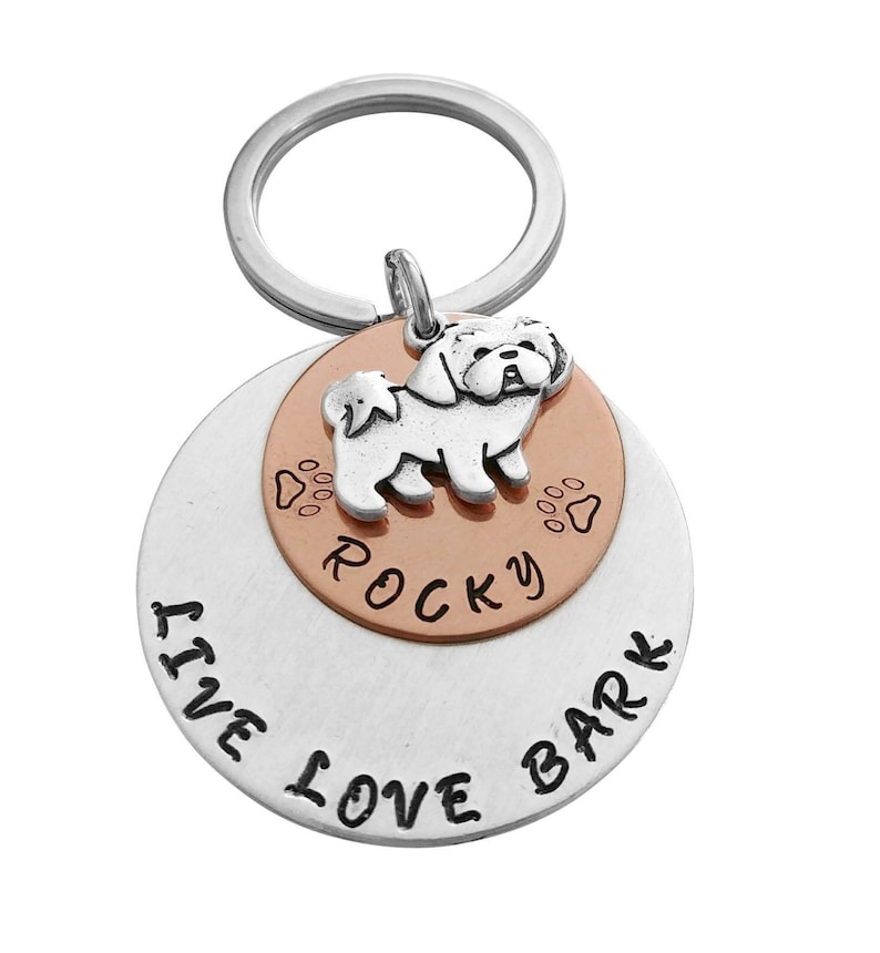 Personalized Dog Keychain Dog Memorial Keychain Dog Lover Etsy