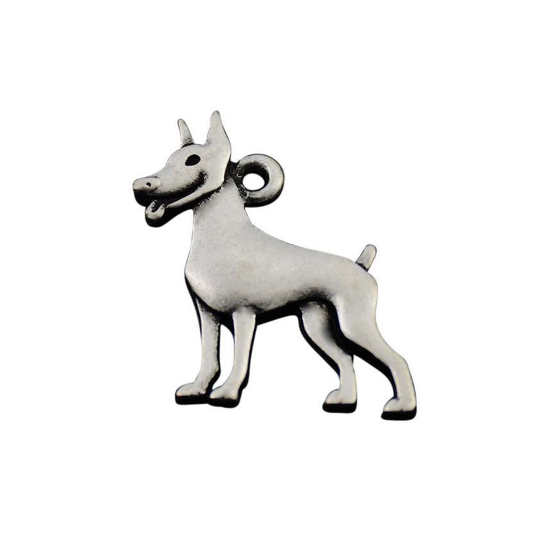 Doberman Pinscher Charm Doberman Pinscher Jewelry Silver Etsy