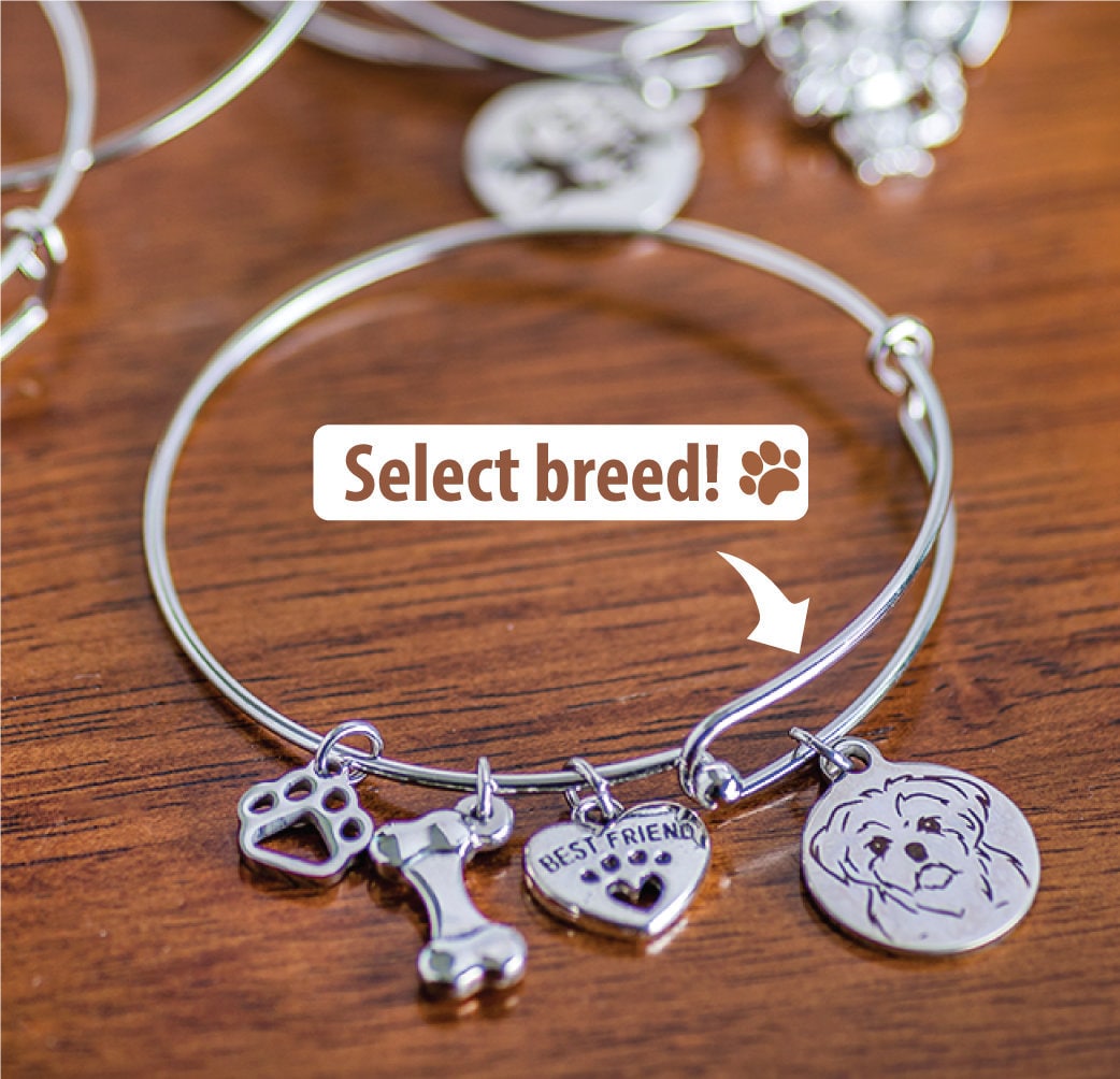 Custom Dog Charm Bracelet.