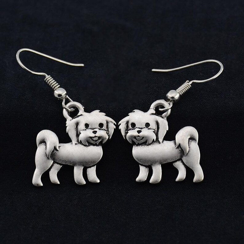 Maltese Earrings Maltese Jewelry Maltese Gift Maltese Dog Etsy