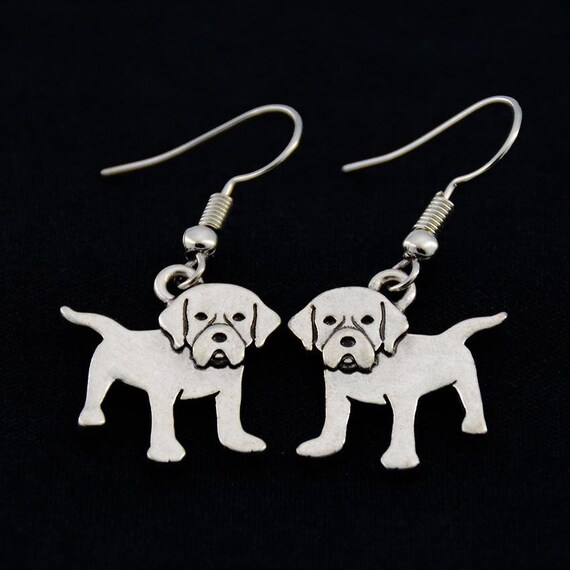 black lab earrings