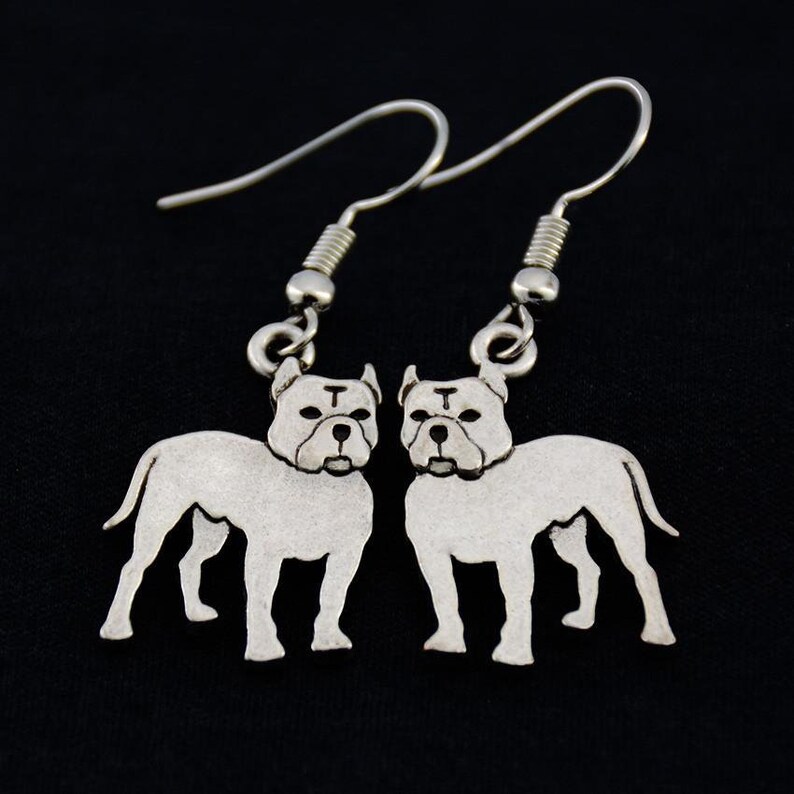 American Bully Earrings American Bully Gift Silver American Etsy