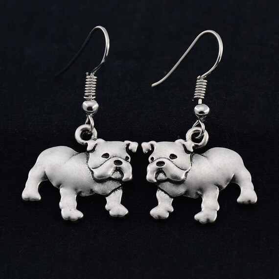 English Bulldog Earrings English Bulldog Jewelry Bulldog Dog Etsy