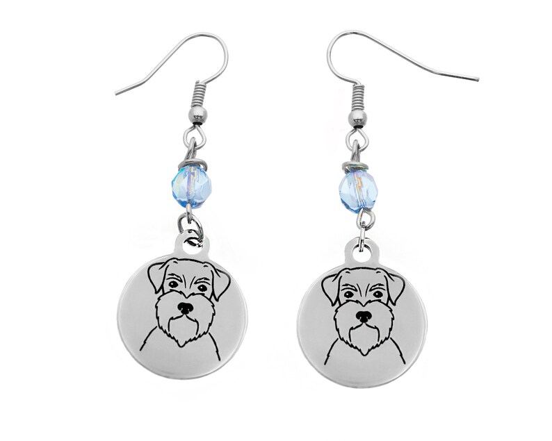 Schnauzer Gift Schnauzer Charm Earrings Schnauzer Earrings Schnauzer Jewelry Standard Schnauzer Gifts Schnauzer Dog Earrings