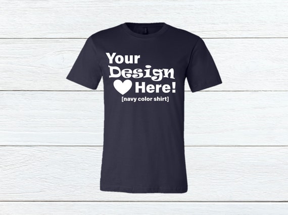 Navy Blue Bella Canvas 3001 T-Shirt Mockup Wood Navy Blue Bella Canvas 3001 T-Shirt Mockup Wood