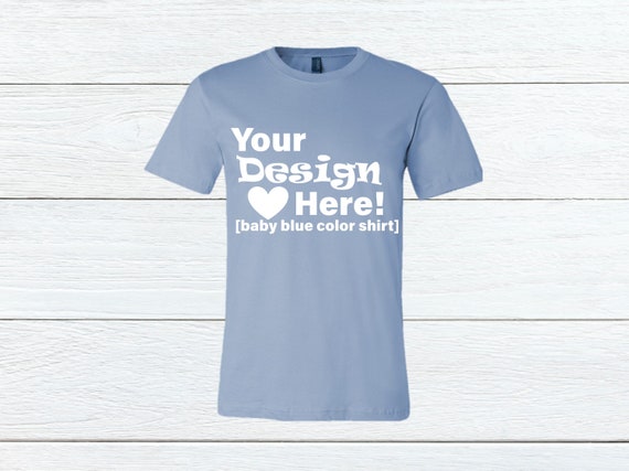 Download Free Baby Blue Bella Canvas 3001 T-Shirt Mockup Wood (PSD ...