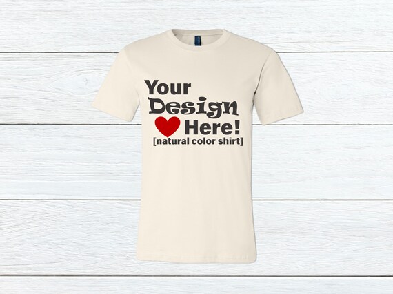 Natural Color Bella Canvas 3001 T-Shirt Mockup Wood Natural Color Bella Canvas 3001 T-Shirt Mockup Wood