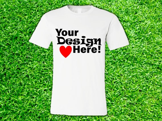 T-Shirt Mockup  Green Grass Background Mockup