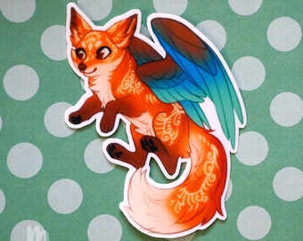 Holo Fox Stickers • Magic Animal Decals, Autumn Fox Stickers, Red Fox Sticker Set, Holographic Forest Creature Stickers