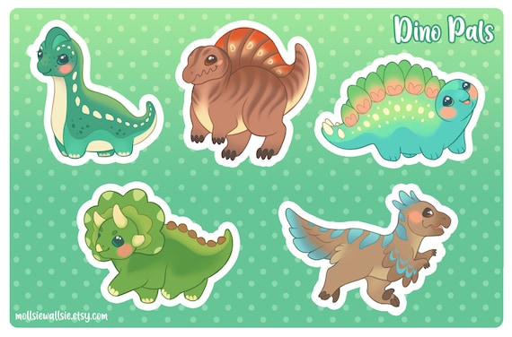 Dino Stickers Dinosaur Sticker Sheet Cute Dino Sticker Dinosaur Party Dino  Party Favor -  Norway