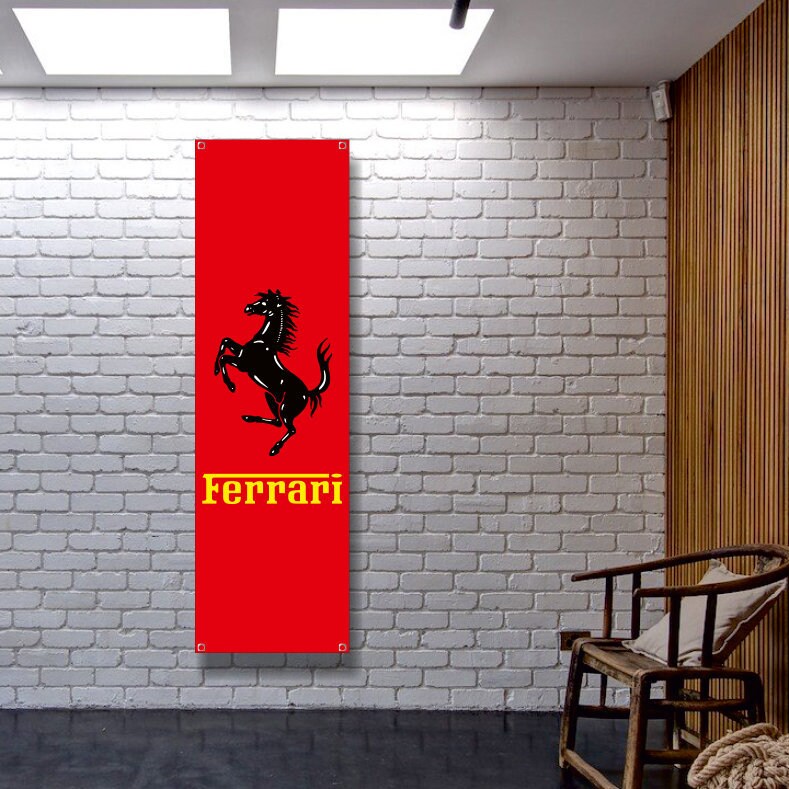 FERRARI Logo Banner Vinyl Or Canvas Garage Sign Adversting | Etsy