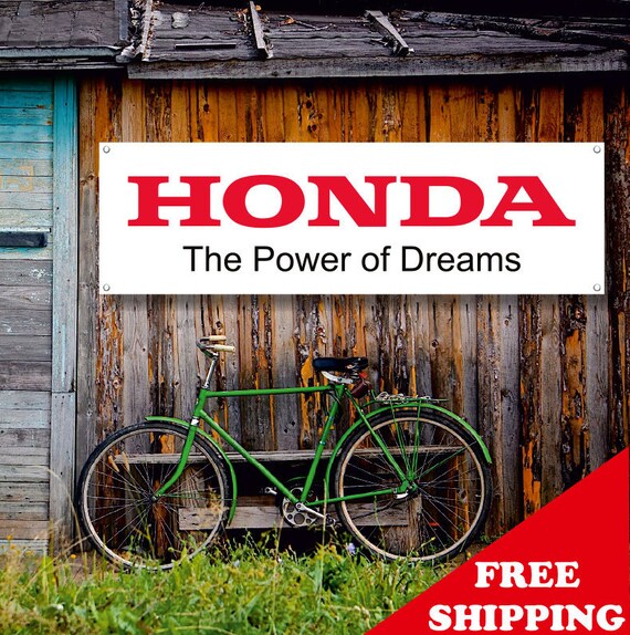Honda Banner Vinyl Or Canvas Garage Sign Adversting Flag Etsy