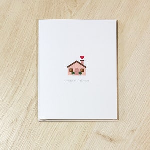 Carte de pendaison de crémaillère rose - nouvelle carte de maison minimale - nouvelle carte de maison - carte de pendaison de crémaillère minimale