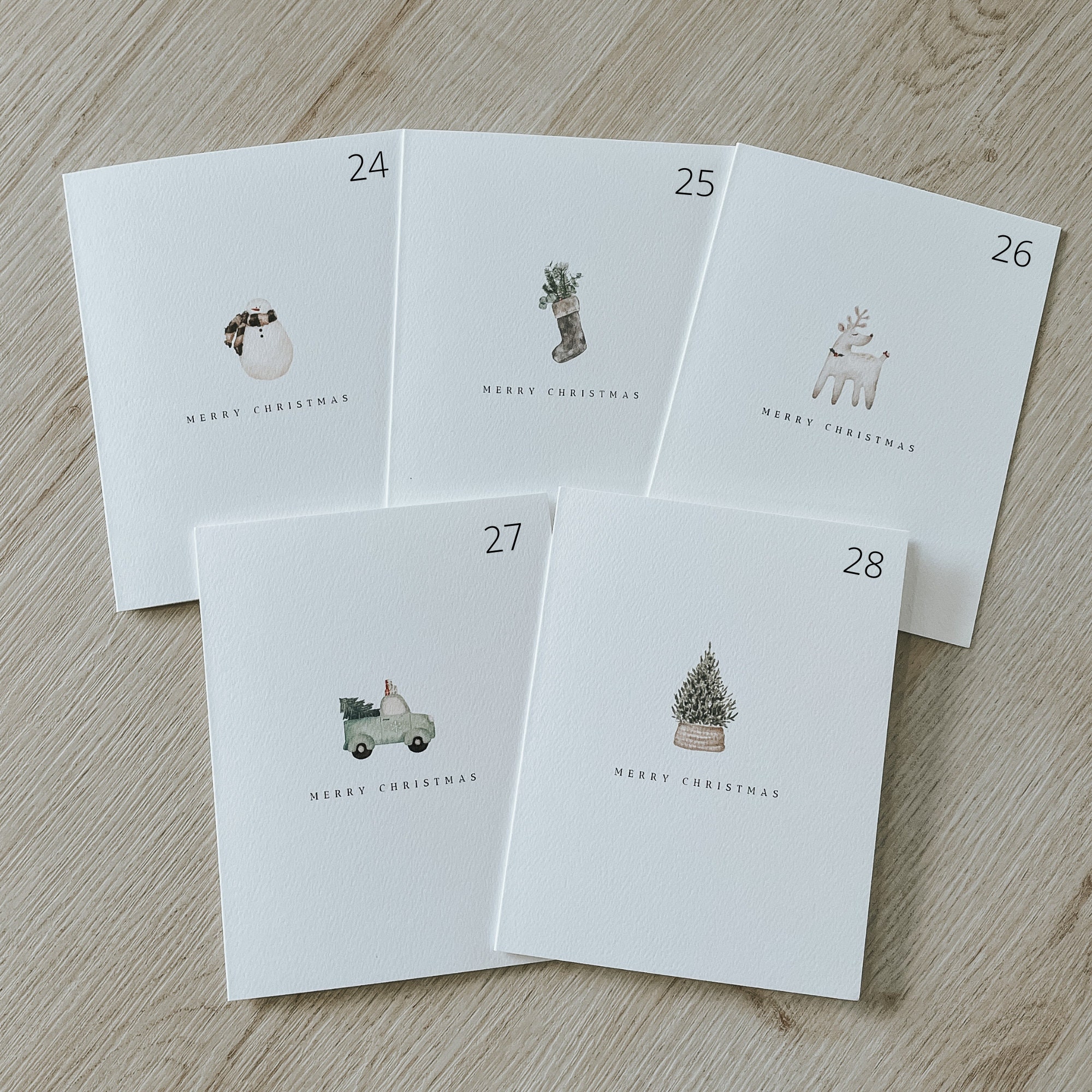 Minimalist christmas cards deals