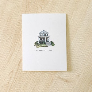 Personalized new home card - housewarming card - house print