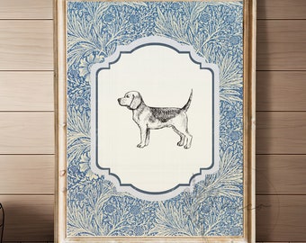 Vintage inspired dog wall art - digital download - nursery art - children's room art - vintage inspired prints - minimal nursery