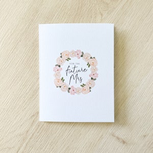 Future Mrs Card - Bridal Shower Card - Minimal bride card