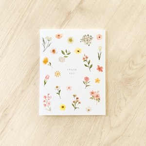 Losse bloemenbedankkaart - minimaal bloemenbedankkaartje