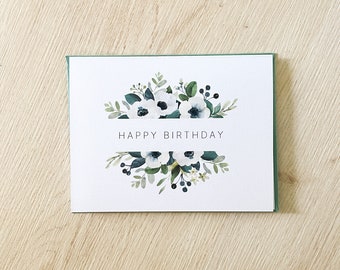 Floral birthday card - Minimal birthday card
