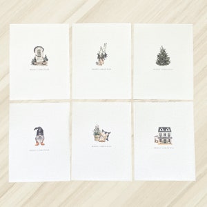 Carte de Noël minimaliste - Carte de Noël moderne - Carte de Noël de ferme - Carte de joyeux Noël - Carte de joyeuses fêtes