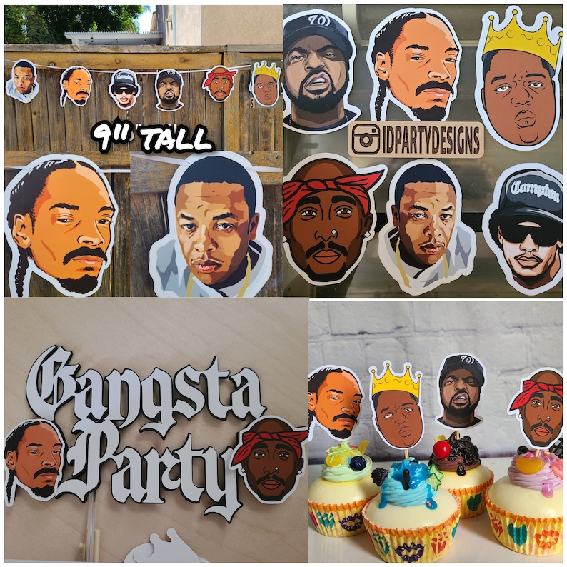 90s HIP HOP BIRTHDAY Notorious One Big One Cake Topper 90s Themed 1st I ...