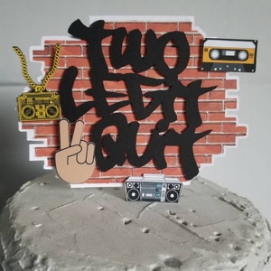 TWO LEGIT To QUIT Cake Topper Cupcake Toppers Boom Box 90s Themed I love the 90s Rappers Gangsta Rap