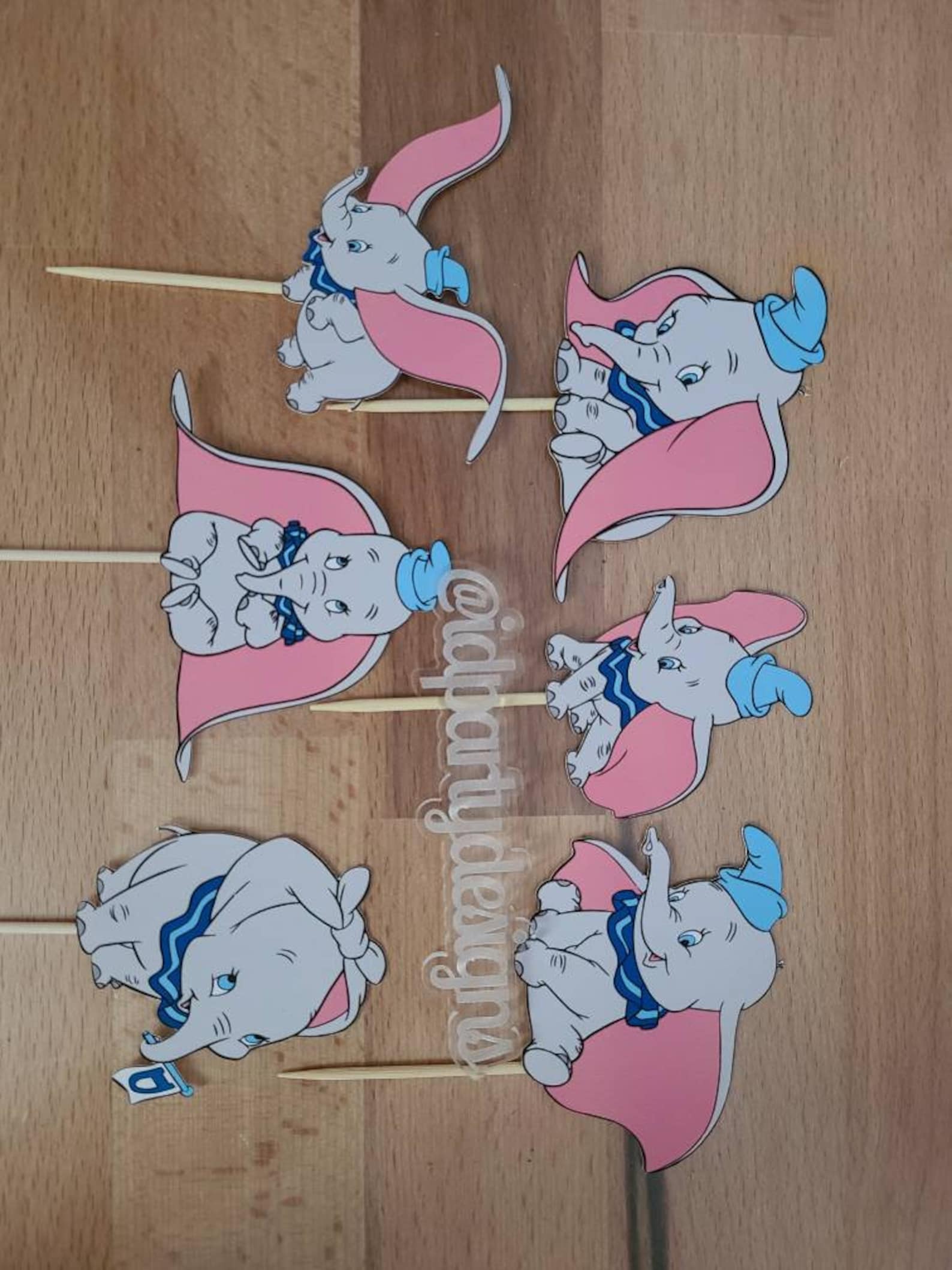 DUMBO BABY SHOWER Banner Cupcake Toppers Centerpiece Cutouts Etsy