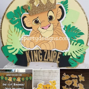 LION KING BABY Simba Cake Topper Banner Centerpieces Disney Baby Shower Disney Banner Lion King Banner Lion King Birthday Lion King Party