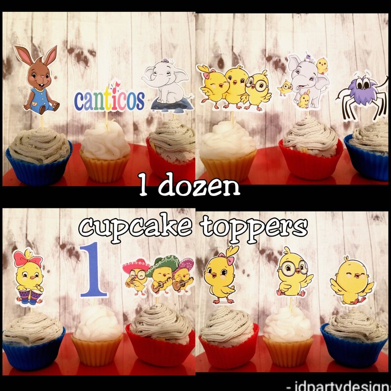 CANTICOS SPANISH CUPCAKE Toppers Birthday Baby Shower Nick Jr Etsy