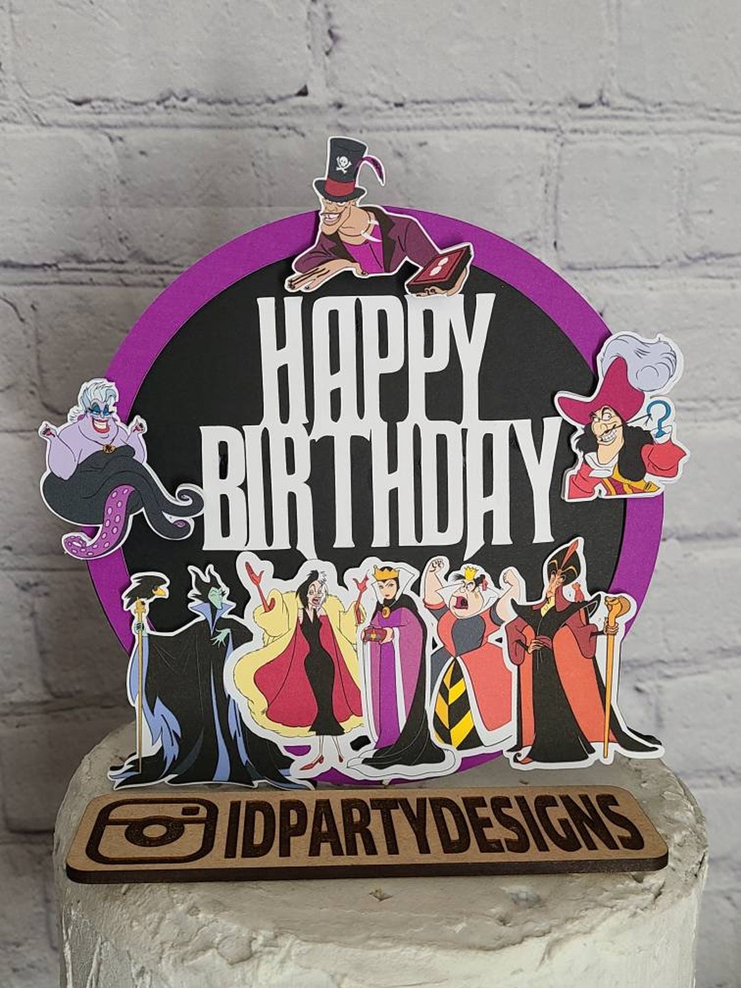 DISNEY VILLAINS BIRTHDAY Halloween Maleficent Evil Queen Ursula Hook