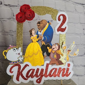 BEAUTY AND the BEAST Belle Disney Cake Topper Princess Cake Topper