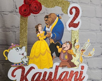 BEAUTY AND the BEAST Belle Disney Cake Topper Princess Cake Topper