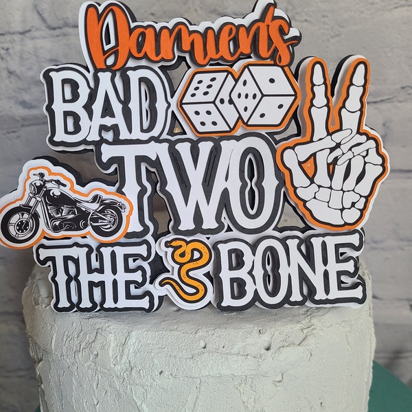 BAD TWO the BONE Bad 2 the Bone 2nd Birthday Motorcycle birthday