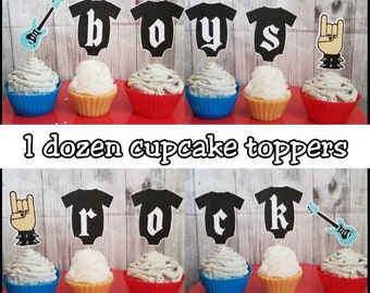 BOYS ROCK A BYE Girls Rock Rock A Bye Baby Born to Rock Rockstar Baby Shower