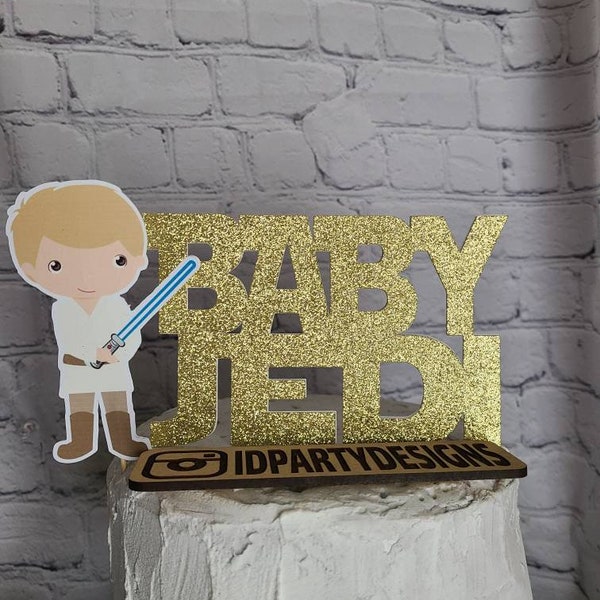 Jedi Baby Cake Topper Etsy