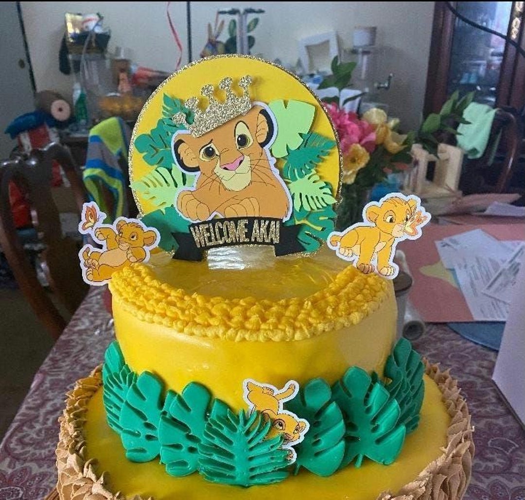 LION KING BABY Simba Cake Topper Banner Centerpieces Disney Baby