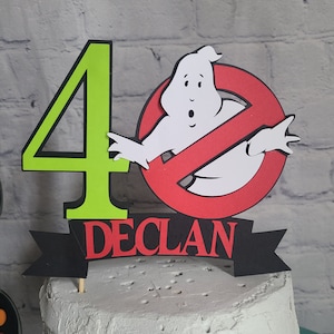 GHOSTBUSTERS CAKE TOPPER Birthday 40th Baby shower Centerpiece i ain't afraid of no ghosts Cake topper Cupcake toppers